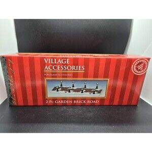 Village Accessories 2 Pc Garden Brick Road Christmas Village Caldor New In Box